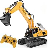 NOKA Remote Control Excavator Toys - 11CH RC Excavator Toys, RC Engineering Truck Toy with Rechargeable 2×1200mAh Batteries, 