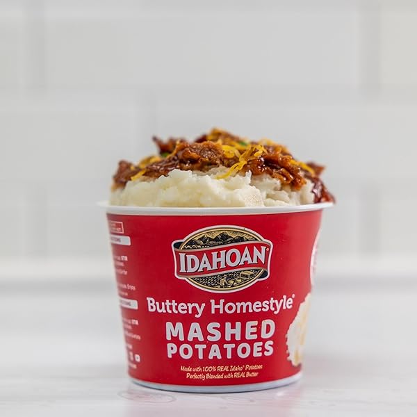 IDAHOAN MASHED POTATOES CUP, BUTTERY HOMESTYLE, 1.5 OUNCE
