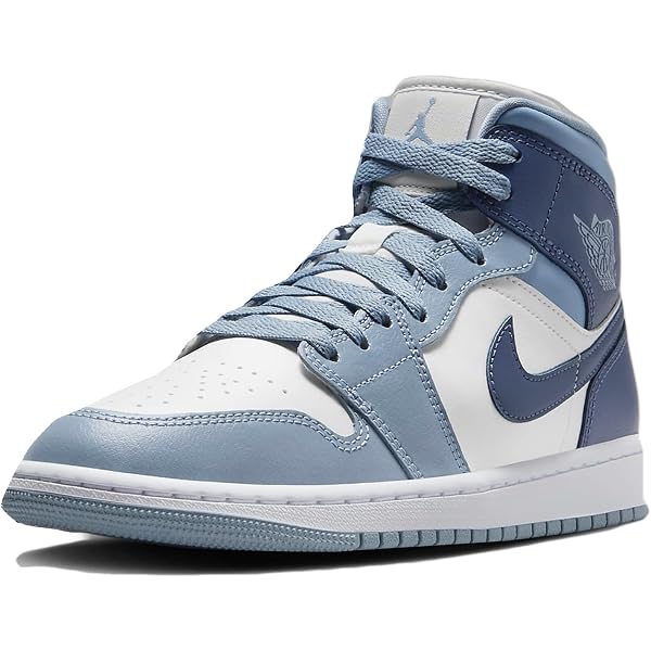 Amazon.com | Jordan Women's 1 Mid Sail/Diffused Blue-Blue Amazon.com | Jordan Women's 1 Mid Sail/Diffused Blue-Blue