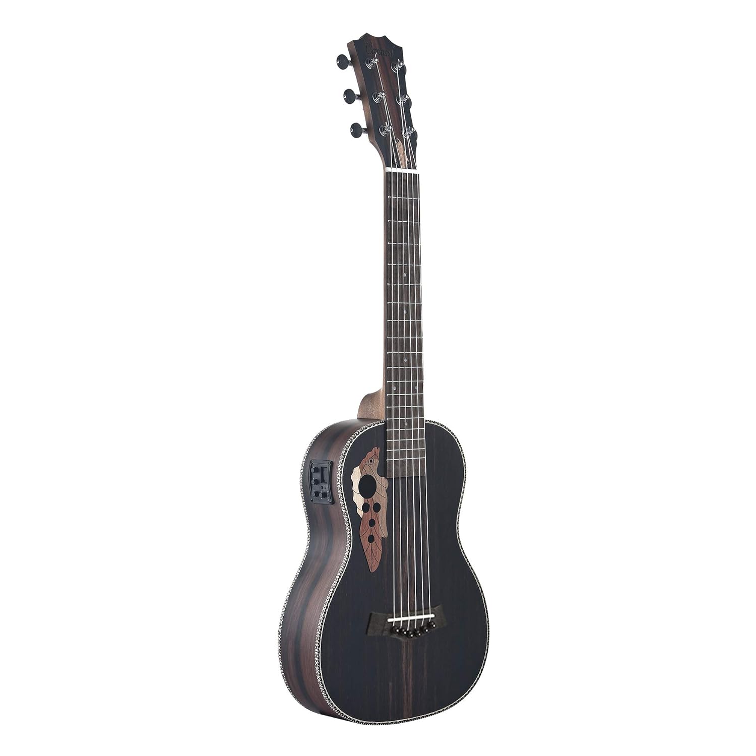 Caramel 6 Strings CB904G Ebony Acoustic Electric Ukulele Guitalele With