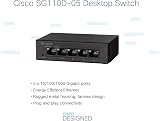 Cisco SG110D-05-EU 5-Port Gigabit Ethernet Unmanaged Network Switch EU view 3