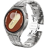 WINGLE Metal Bands for Samsung Galaxy Watch 7 6 5 4 Band Watch 6 Classic/5 Pro/4 Classic/FE Band Men 47mm 43mm 46mm 42mm 45mm 44mm 40mm, 20mm Stainless Steel Bands Galaxy Watch 3 41mm, Titanium