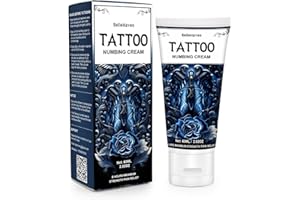 BELLEHAVEN Tattoo Numbing Cream, 8 Hours Maximum Strength Tattoo Numbing Cream, 6.5% Lidocaine Painless Tattoo Numbing Cream, Professional Grade Numbing for Tattoos, Waxing, Microneedling (60g/2.0oz)