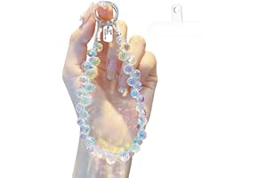 BERITNI Beaded Phone Charms, Crystals Phone Wrist Strap, Cute Cellphone Chain Bracelet Strap, Detachable iPhone Lanyard Women