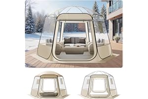 VEVOR Pop up Sports Tent, 8 Sizes Optional Clear Bubble Tent for 1-6 Person, Waterproof Outdoor Pod with Floor Mat & Top Cover, Garden Igloo Dome Tents Camping Shelter for Sports Watching