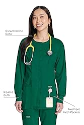 Cherokee Women's Snap Front Warm-up Jacket, Hunter