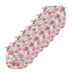 Ambesonne Shabby Flora Chair Seating Cushion Set of