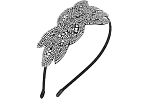1920s women's headband 1920s flapstick Vintage Headband Rhinestone beaded Hair Accessories Great Gatsby Accessories (silver)