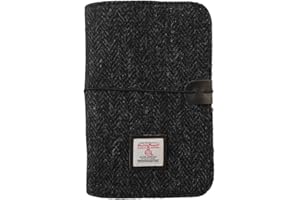 TAILORMAP Harris Tweed A6 Notebook Binder 6 Ring Planner, Wool Fabric Refillable Budget Binder,A6 Refill Paper and Planner Inserts,Journals for Writing,A6 Size (Ink Color)