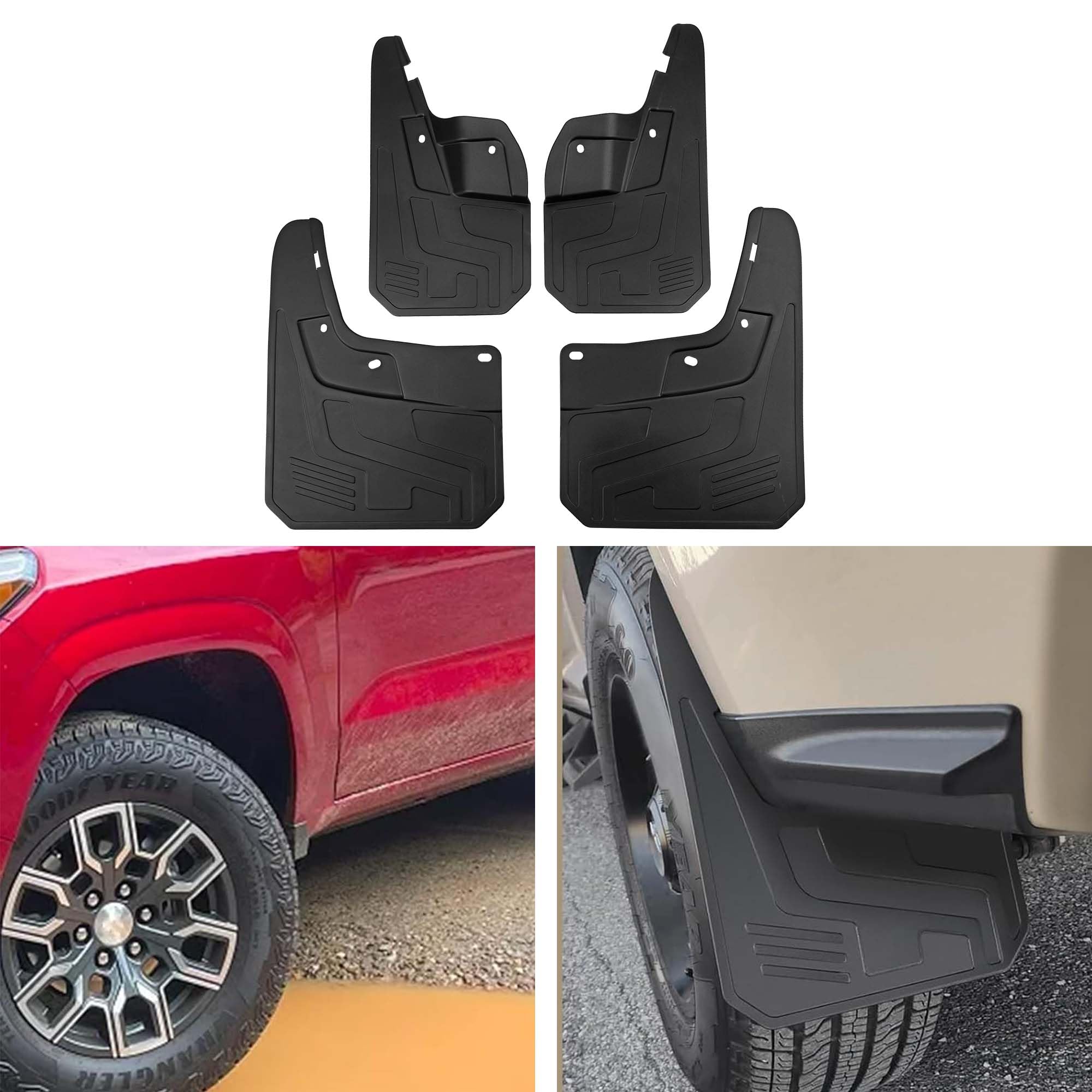 Photo 1 of JLBMMLY Mud Flaps Compatible with Chevy Colorado Accessories 2025 2024 2023 Splash Guards All Weather Fender Guard Mudguards Sediment Protection No Need to Drill Holes