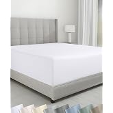 California Design Den Luxury 600 Thread Count Twin Fitted Sheet, White | 100% Cotton Sateen Backed by Good Housekeeping Seal, Soft &amp; Smooth, All-Around Elastic, No-Pop Fit, Durable
