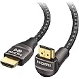 Cable Matters 48Gbps Ultra HD 8K Right Angle HDMI Cable 6.6 ft (270 Degree HDMI Cable) with 8K @120Hz, 4K @240Hz and HDR Support in Black