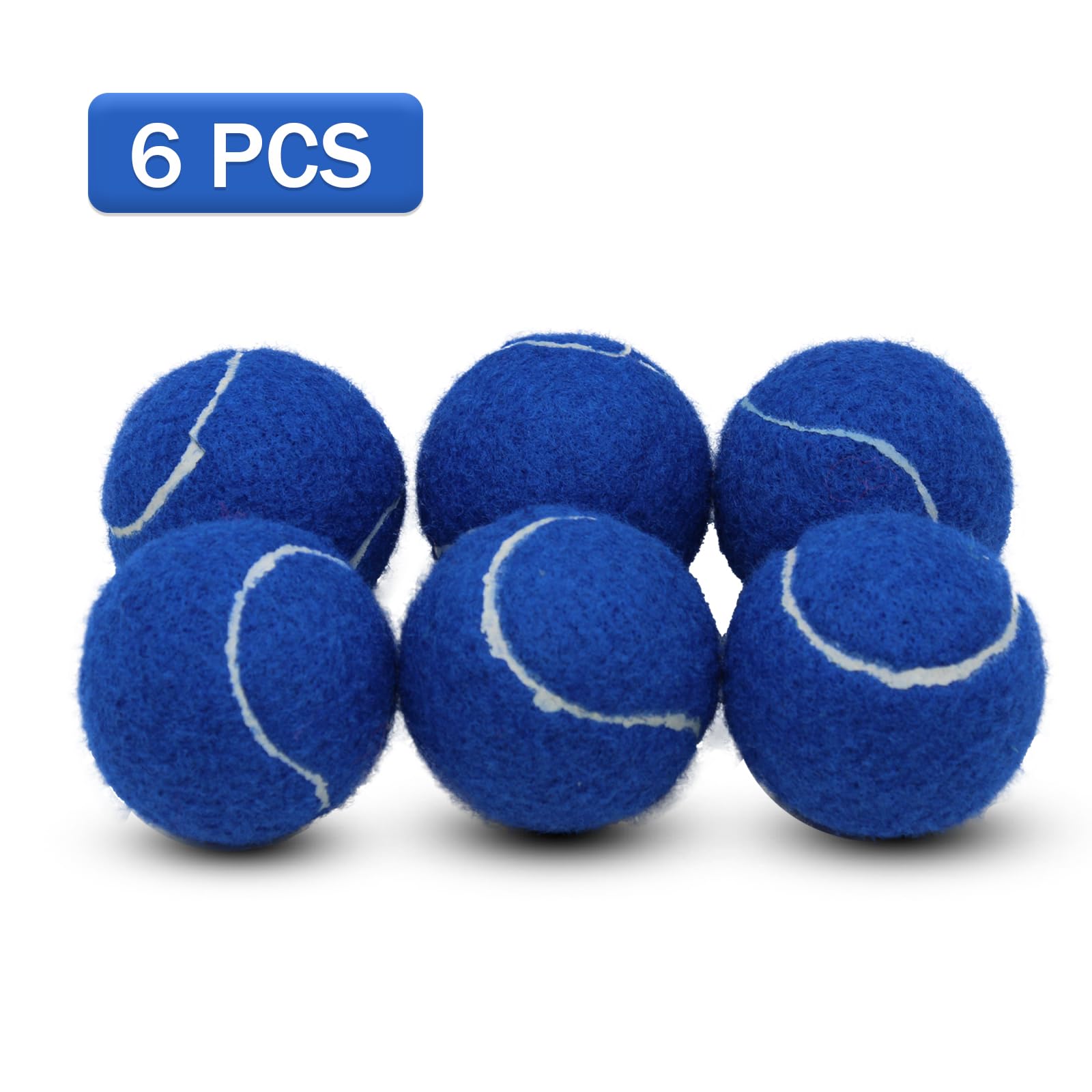 Swingers Tennis Balls, 6 Pack Training Tennis Balls, Practice Balls for Pet Dog, High Elasticity Exercise Tennis Balls for Beginner, with Mesh Carry Bag Easy to Transport