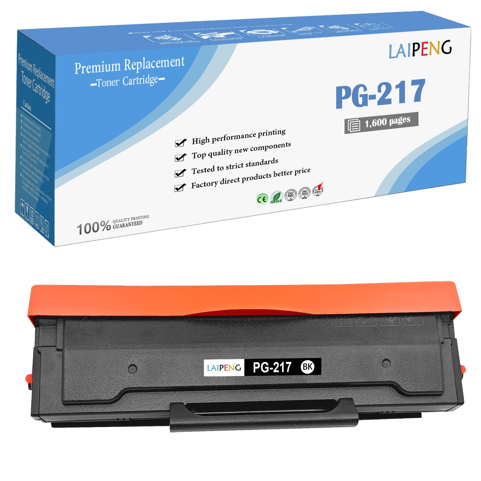 LAIPENG Compatible PG-217 PG217 Toner Cartridge for P2200 P2200W M6507 M6507NW M6607NW Printer High Yield 1600 Pages ( Black )