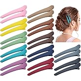 Dizila 24 Pack/12 Pairs 3" Plastic Matte Hair Clips for Styling Sectioning Salon Duckbill Alligator Hair Clips Non-Slip Hair Pins Barrettes Accessories for Women Girls Thin Thick