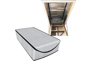 Storystore Attic Door Insulation Cover 25" x 54" x 11" - Energy Saving Attic Stairs Insulation Cover - Attic Tent with Access Zipper - Fire Proof Attic Cover Stairway Insulator for Pull Down Ladder