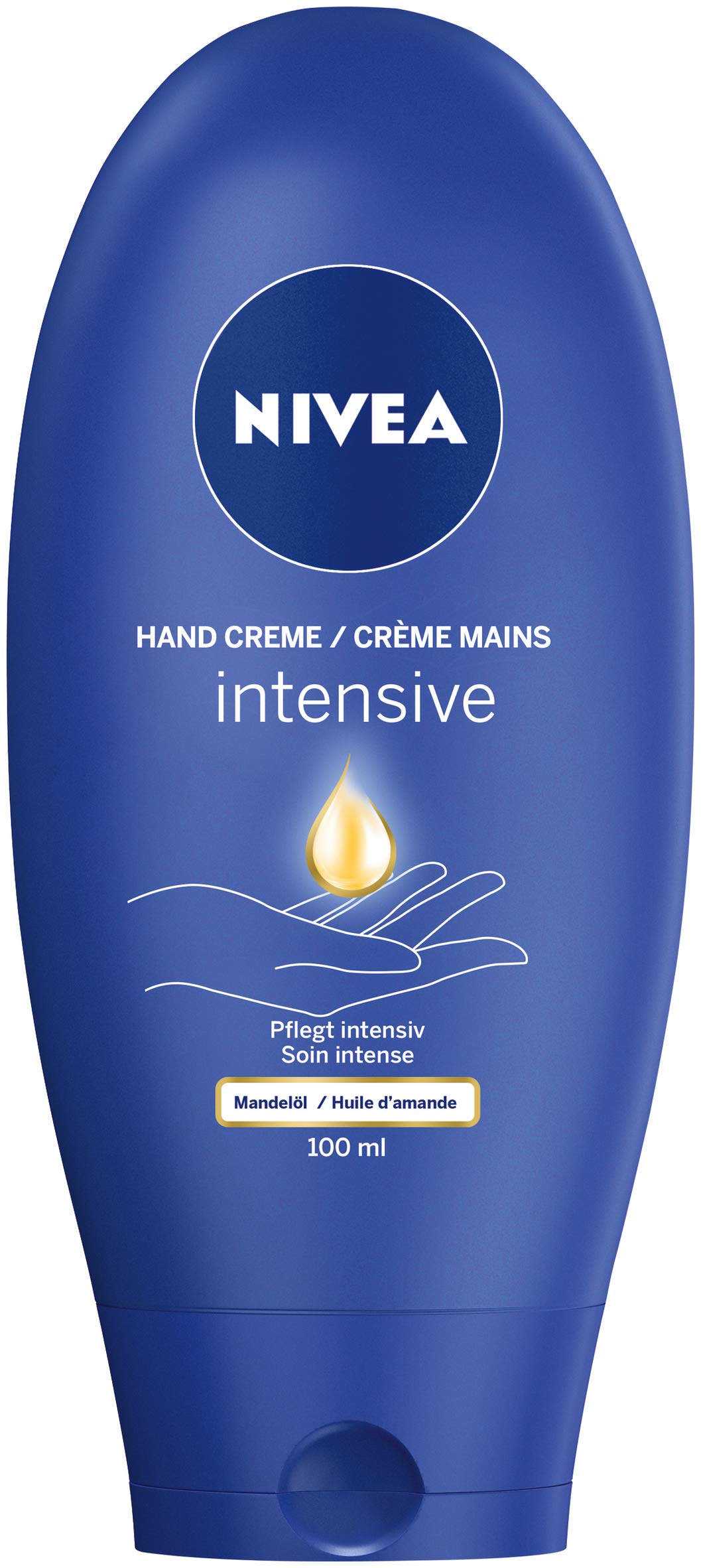 NIVEA Intensive Care Hand Cream Pack of 3 (3 x 100 ml), Hand Care Cream with the Fragrance of Nivea Cream, Rich Skin Cream with Almond Oil