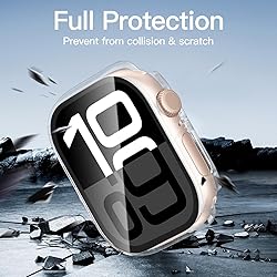 Adorve 3 Pack Tempered Glass Case for Apple Watch