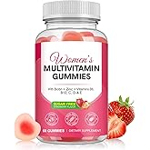 Vceeoy Vitamins for Women, Womens Multivitamin Gummies with Minerals, Biotin + Zinc + Vitamins B6, B12, C, D & E,100% Natural Strawberry Flavor-60 Gummies
