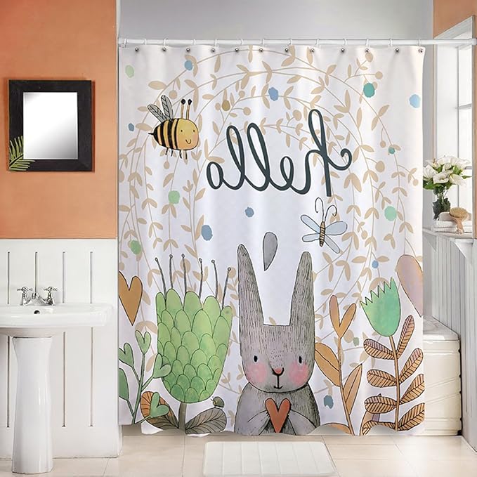 Benfa Duschvorhang Verdickt Mehltau Wasserdicht Vorhang Bad Vorhang Duschtrennwand Vorhangstoff (300 * 200Cm),200Width*200Hei