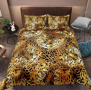 BAIYANG Funda Nórdica Floral Animal Textiles para El Hogar 3 Piezas