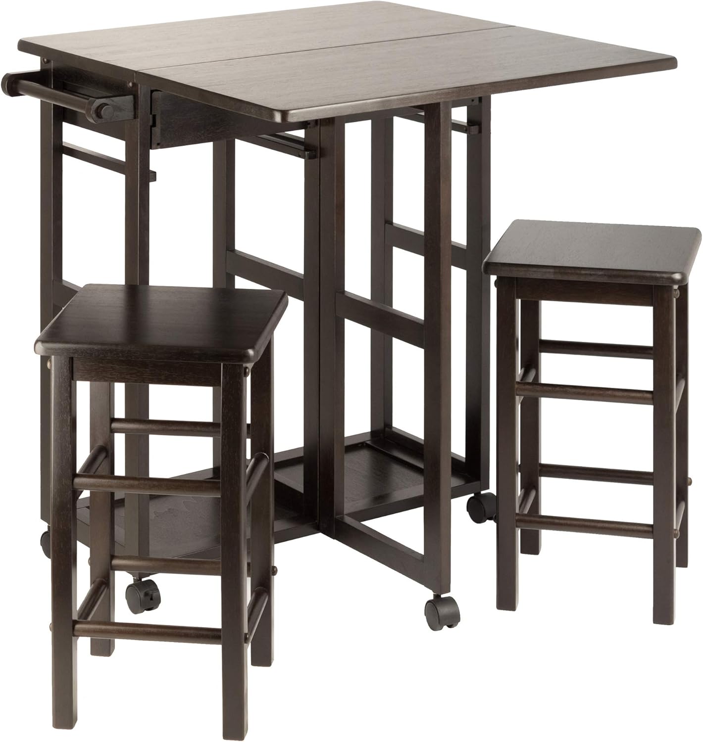 Winsome Suzanne 3-PC Set Space Saver Kitchen, Coffee Finish: Furniture & Decor