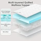 EHEYCIGA Memory Foam Mattress Topper 135x190x3cm Double Bed Gel view 2