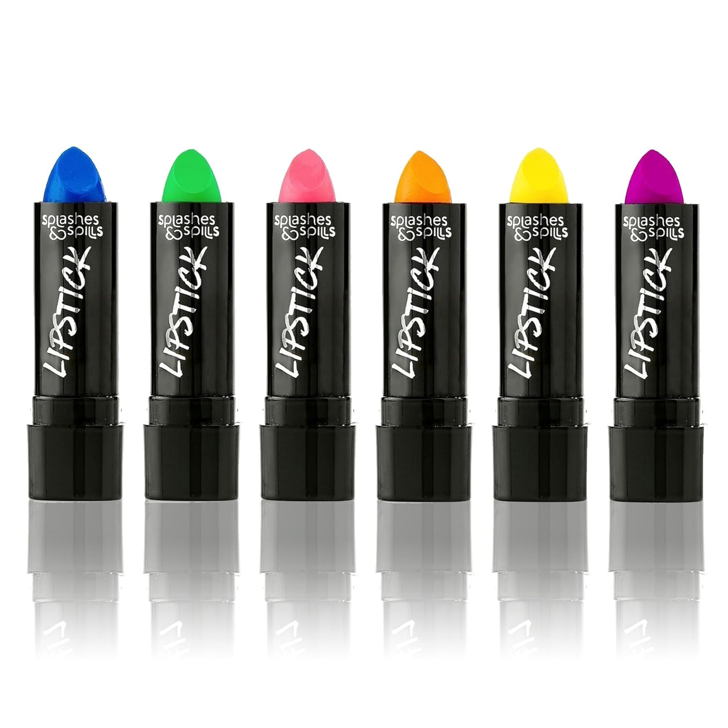 UV Glow Blacklight Lipstick 6 Color Variety Pack, 3.7g Day or Night