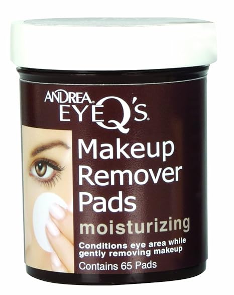 Andrea Eye Q'S Moisturizing Eye Makeup Remover Pads, 65-Count (Pack Of 3) (885700713272)