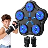Scvcid Boxing Machine Sport Toy for Kids and Adults, Boxing Gloves Included | Wall-Mounted Smart Bluetooth Punching Bag, Music Boxing Training Equipment, Birthday Gifts for 6-15 Year Old Kids