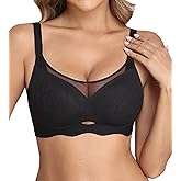 Avidlove Bras for Women V Neck Wireless Bra Lifting Sexy Mesh Bra S-3XL