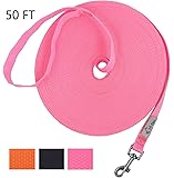 Hi Kiss Dog/Puppy Obedience Recall Training Agility Lead - 15ft 20ft 30ft 50ft 100ft Training Leash - Great for Training, Play, Camping, or Backyard