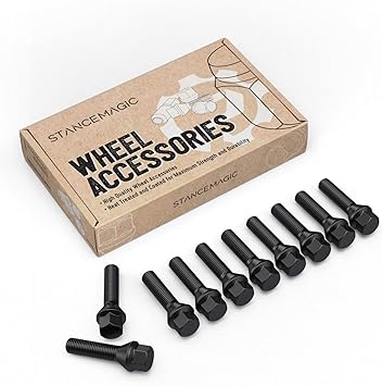 Amazon Com 10pcs Extended Black Lug Bolts 14x1 25 42mm Shank Length Not Oem Length Cone Seat Works With Newer Bmw 228i 320i 328i 335i 428i 435i 528i 535i 535d 550i F10 F30