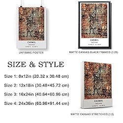 Carmel Map Poster, Indiana Map Art Poster, Map