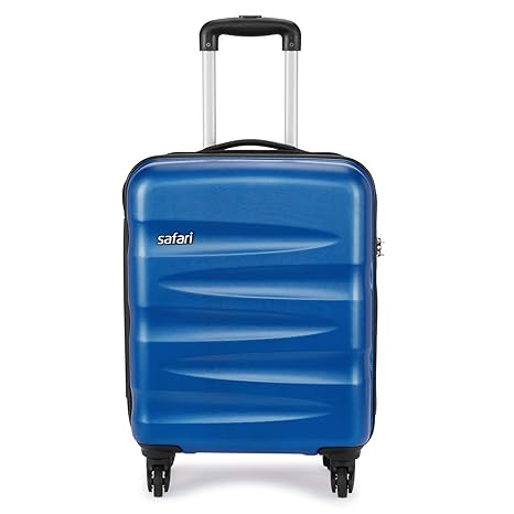 safari thorium sharp antiscratch 55 cms polycarbonate black cabin 4 wheels hard suitcase