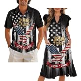 ORGYPET Matching Hawaiian Outfits for Couples Matching Tropical Outfits Vacation Clothes Womens Summer Dresses Mens Shirts