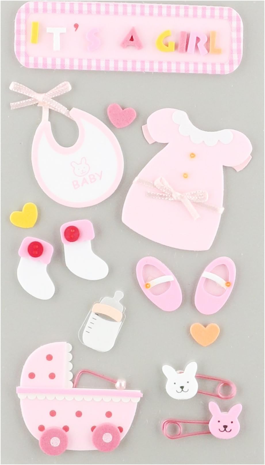 Jolees 0015586638707 Boutique Baby Girl JOL Foam Stickers SPJH007, Other