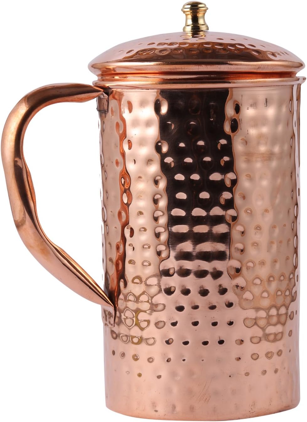 Aatm Pure Copper Hammered Jug Utensil Drinkware Best for Home & Office Decoration & Gift Purpose (9 Inch)