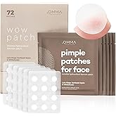 OMMA Korean Pimple Patches for Face with Hydrocolloid Patch, Invisible Blemish Pimple Stickers Acne Dots - Salicylic Acid Whiteheads Fast Acne Spot Treatment - 10 mm Zit Patches (72 Count)