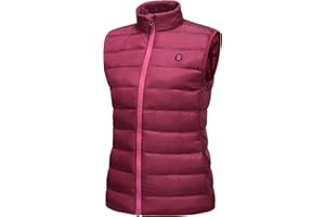 Little Donkey Andy Women's Lightweight Puffer Vest Outerwear Winter Warm Sleeveless Jacket for Casual Travel Golf Hiking