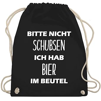 Turnbeutel - Bitte nicht schubsen ich hab Bier im Beutel - Turnbeutel & Gym Bag