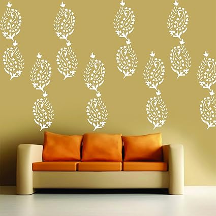 Kayra Decor Reusable Wall Stencil for Wall Decor/DIY Painting Stencil/Durable Than Wall Stickers in (16 X 24) Inches (Plastic Sheet)