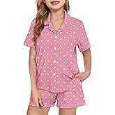 Arshiner Girls Pajamas Summer Outfit Kids Shorts Sets Button Down Loungewear Pjs