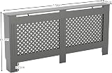 Vida Designs Oxford Radiator Cover Olive Grey Extra Large H82xW172xD19cm view 4
