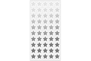 SUNNY BRIDE 50 Wedding Meal Stickers - Food Identifier & Menu Choice Place Cards for Party Seating - Meal Option Indicator (Silver, Star)