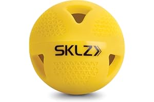 SKLZ Premium Impact Limited-Flight Training Baseballs, Perfect for Adding Power to Swing, Use Indoors Or Outdoors for Practice and Drills, Baseball, Softball, and Mini Balls, Yellow/Black