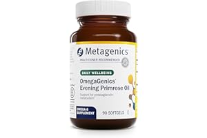 Metagenics OmegaGenics Evening Primrose Oil - 419 mg Omega-6 with 50 mg GLA - Supports Skin, Hormonal, PMS, Menopause & Immune Health* - Non-GMO, Gluten-Free - GMP Certified Facility - 90 Softgels