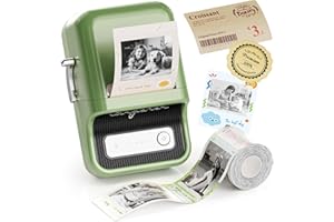 NIIMBOT B21 Pro Sticker Printer, 300DPI, Fun APP, Portable Inkless Label Printer, Bluetooth Sticker Maker for DIY Crafts, Notes, Scrapbook, Photo, Custom Labels & Gifts,Home Organization (Green)