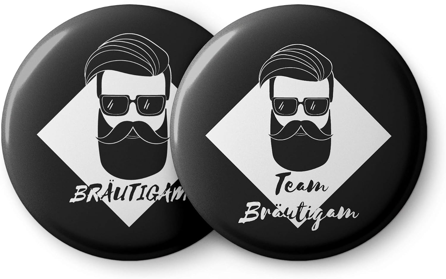 Spielehelden JGA Button Set for Men in Vintage Style – 12 Cool Buttons ...