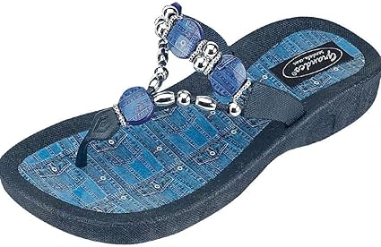 beaded market slide sandal